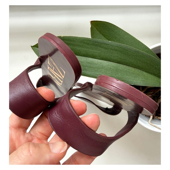 Zara Women's Burgundy Sandals - Picture 2 of 5